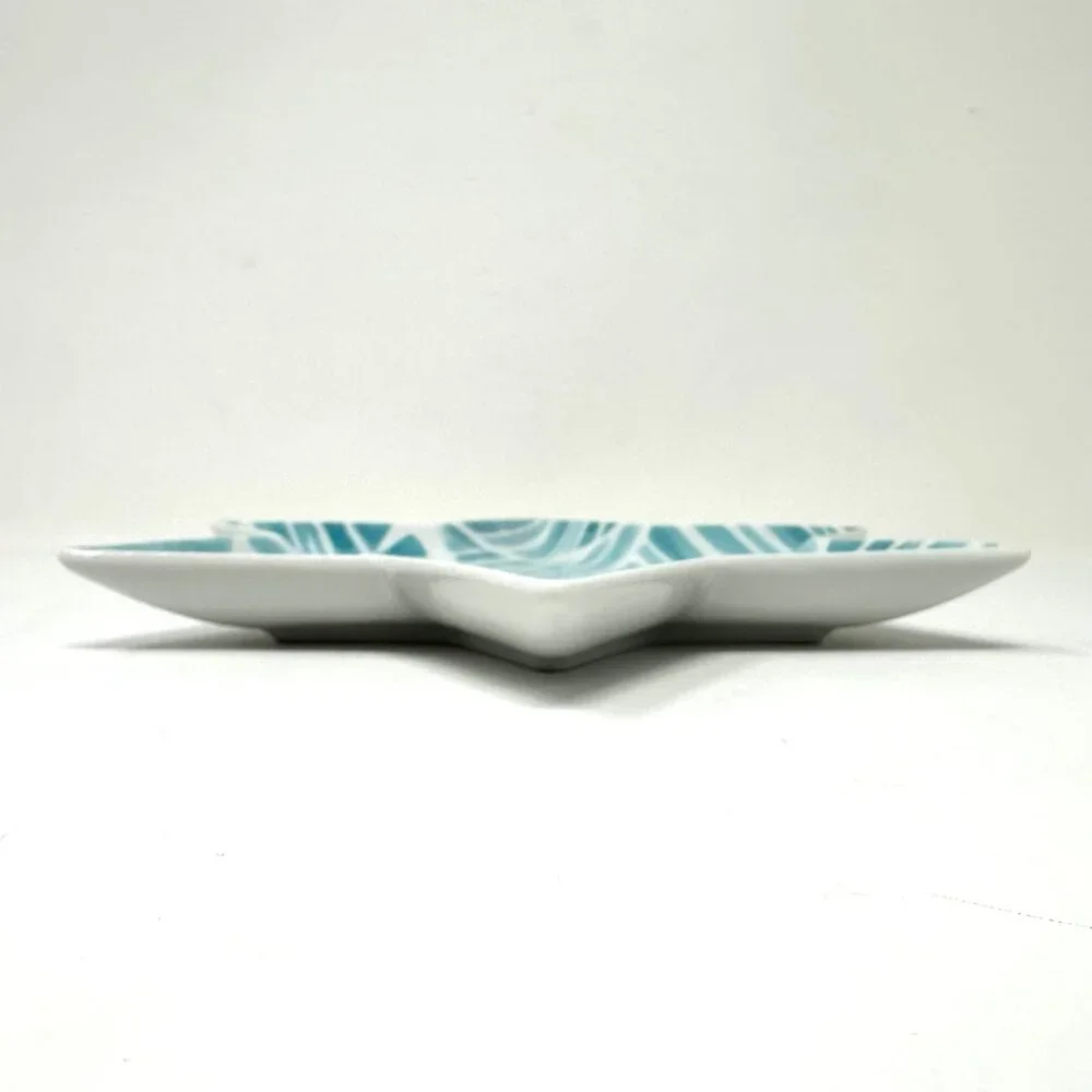 Crate and Barrel Star of David Holiday Appetizer Plates Blue (Set of 6)